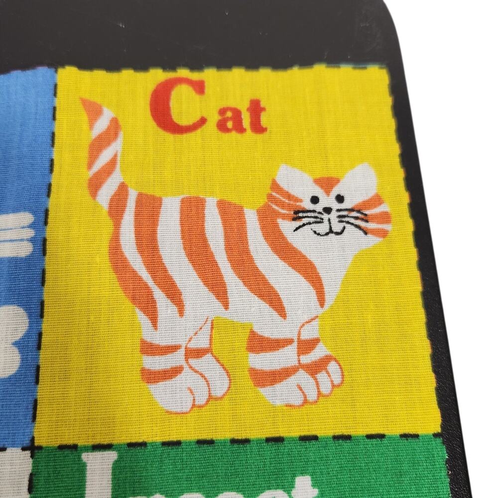 ALPHABET ANIMAL BABIES FABRIC COTTON QUILT PROJECT CRAFT NURSERY BOOK BLANKET - Picture 7 of 7